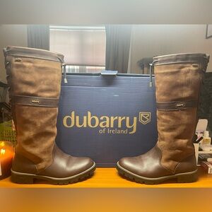 Dubarry of Ireland Brown Leather & Suede Tall Winter Boots